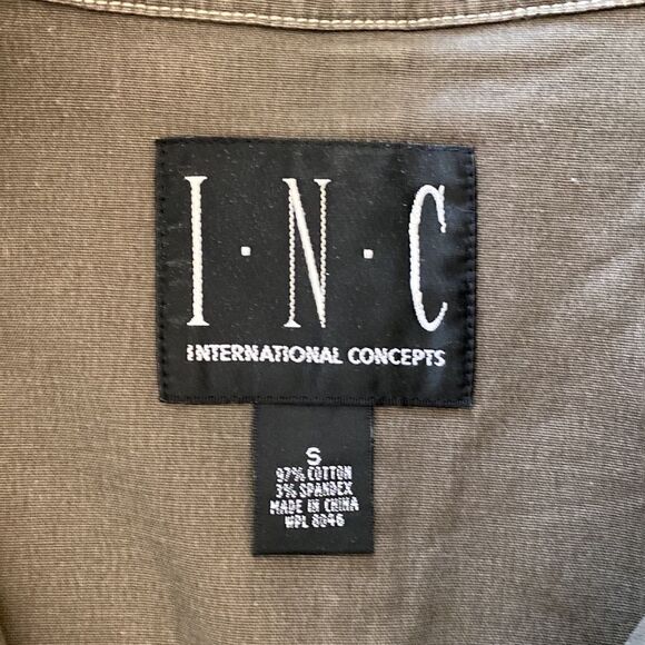 Inc. International Concepts sz S cotton trench 18” pit to pit and 35” length - Picture 7 of 12